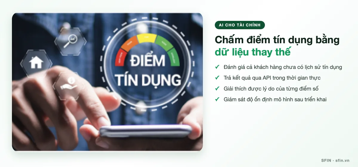 Chấm điểm tín dụng bằng dữ liệu thay thế, trả kết quả qua API theo thời gian thực